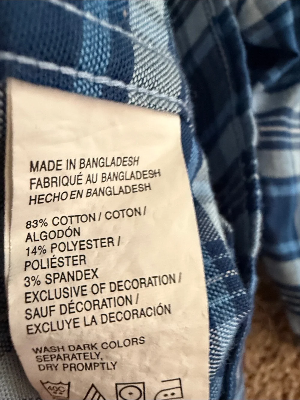 Izod Blue Plaid Button-Down Shirt